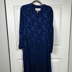 Gal Meets Glam Navy Floral Long Sleeve Dress - Size 2